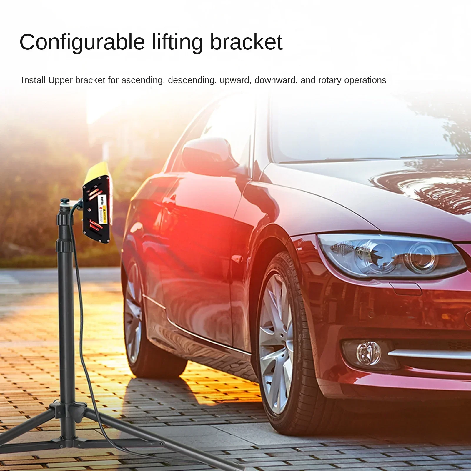 2000W, Baking Infrared Paint Curing Lamp,Short Wave Infrared Heater For Car Bodywork Repair Paint Dry, Handheld Lifting Bracket