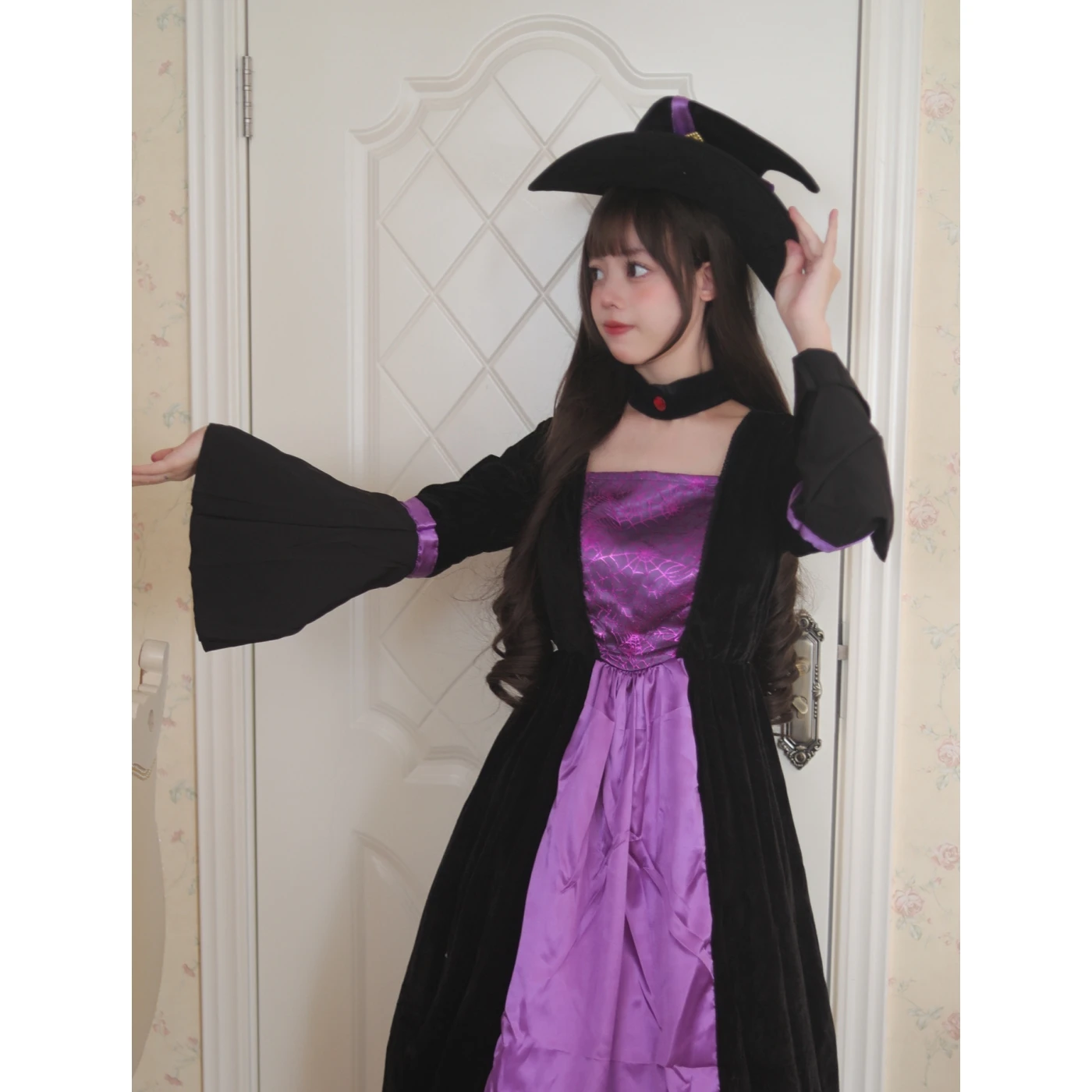 loween Witch Costume Adult Role-plang Nightclub Bar Stage Performance Dr Ele Fem Wizard Outfit Par Attire