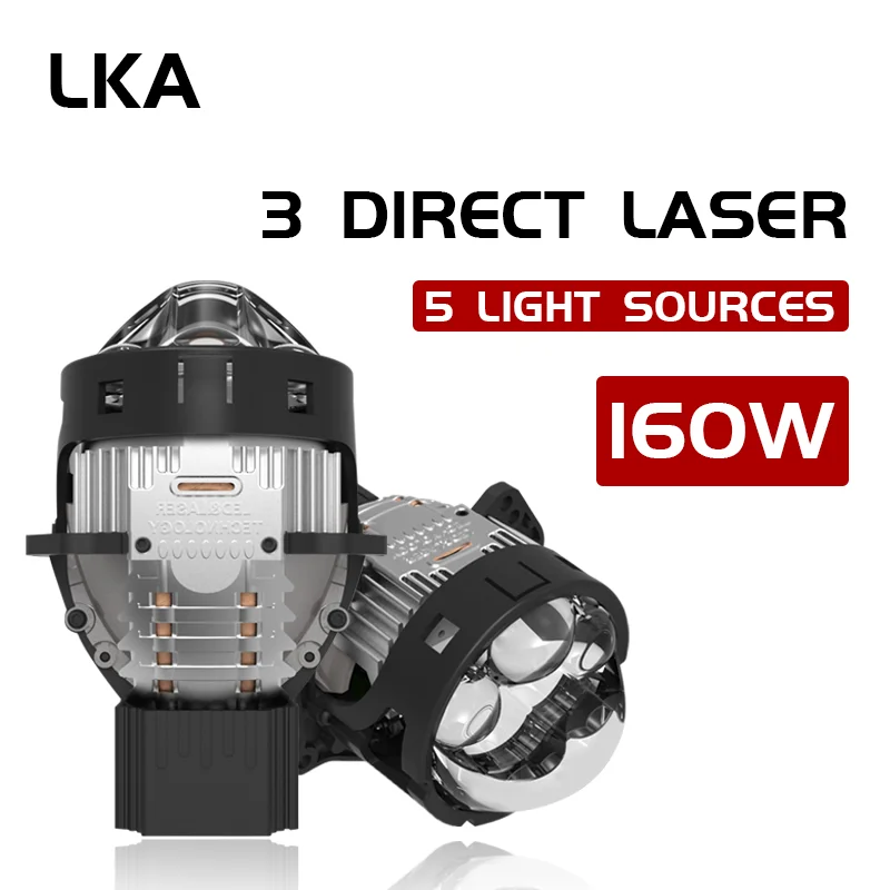 2024 New BI LED Laser Lenses with 3 Lights Five Optical System for Hella 3R G5 Projector Headlight Auto Light Retrofit