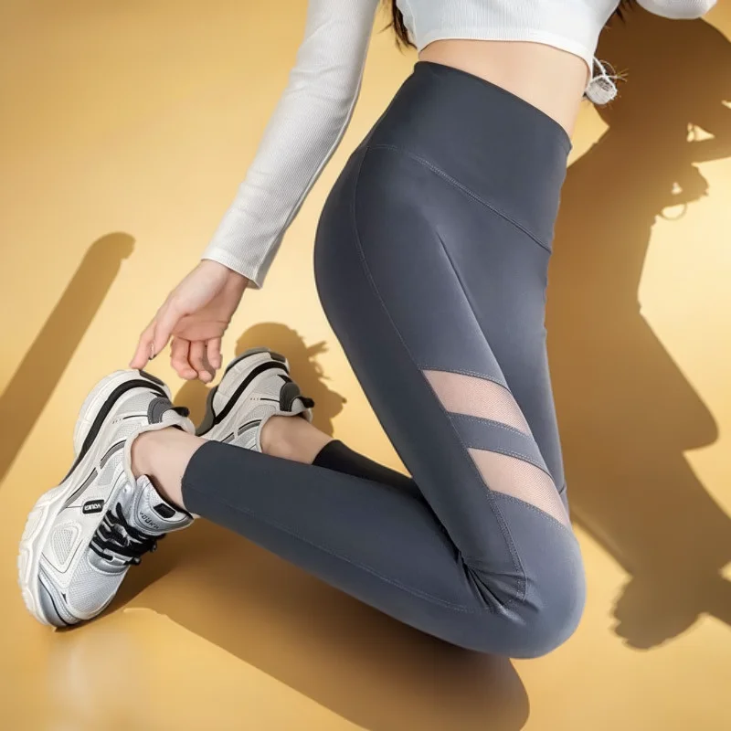 

Кожаные леггинсы для женщин, спортивный сезон, носимые текстуры, четыре сезона, укороченная новейшая рабочая одежда в горошек, светло-серый стиль, Harajuku