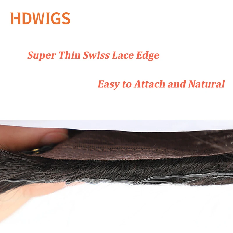 HDWIGS Men Machine Toupee Straight 100% Remy Human Hair System Wave Male Toupees Human Hair Wigs Short Hair Wigs Natural Color