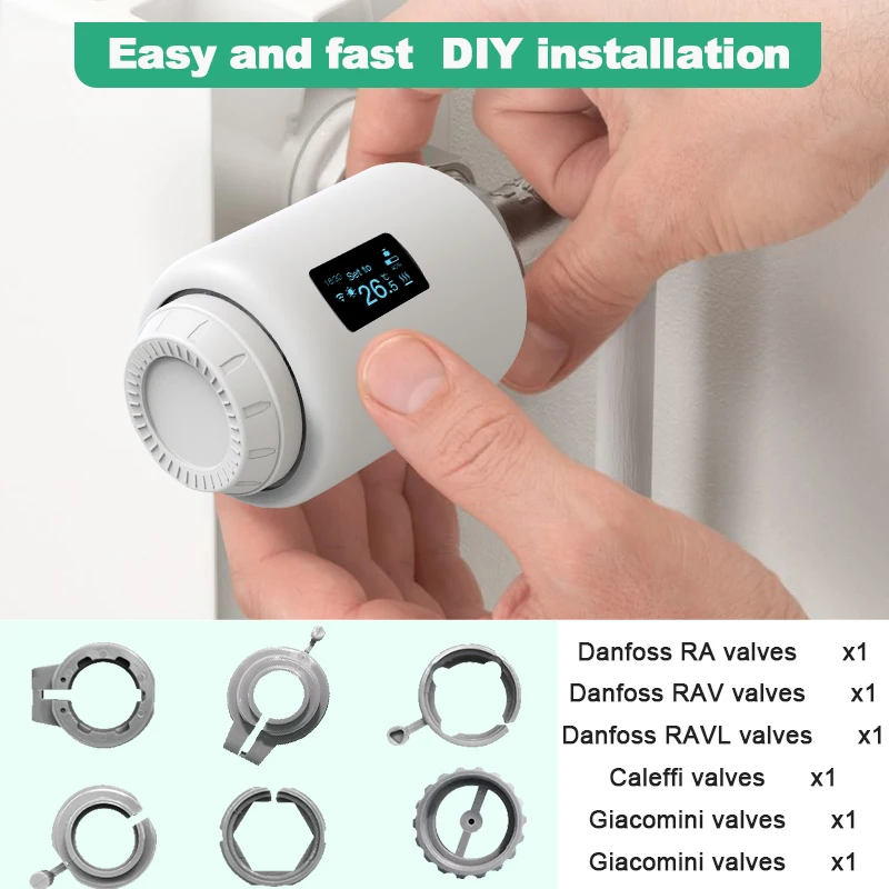 Zigbee 3.0 Tuya Smart Home Thermostat Wifi Temperature Heater Radiator Valve Programmable TRV Thermostatic Head Google Alexa