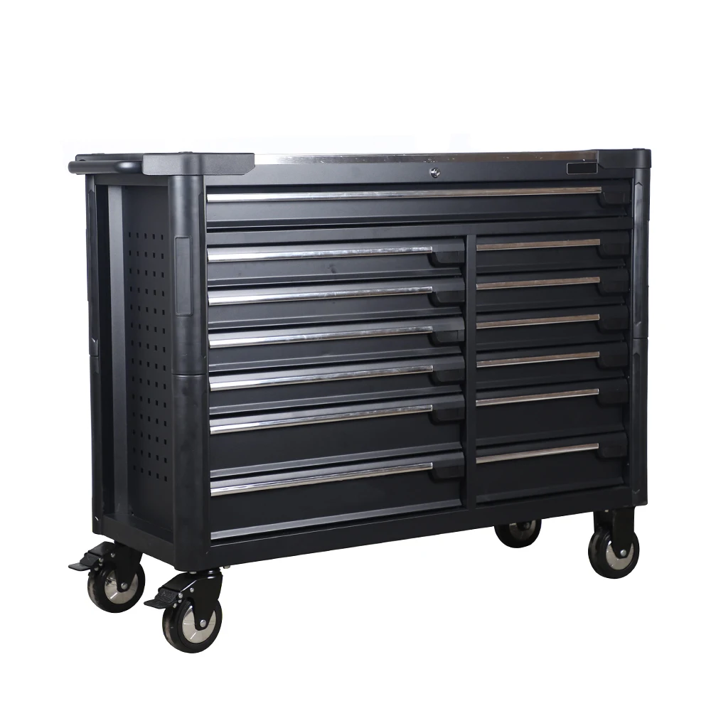 for·Professional Heavy Duty Tool Storage Cabinet with Stainless Steel Top and Inter-Lock System-13 Drawers Rolling#