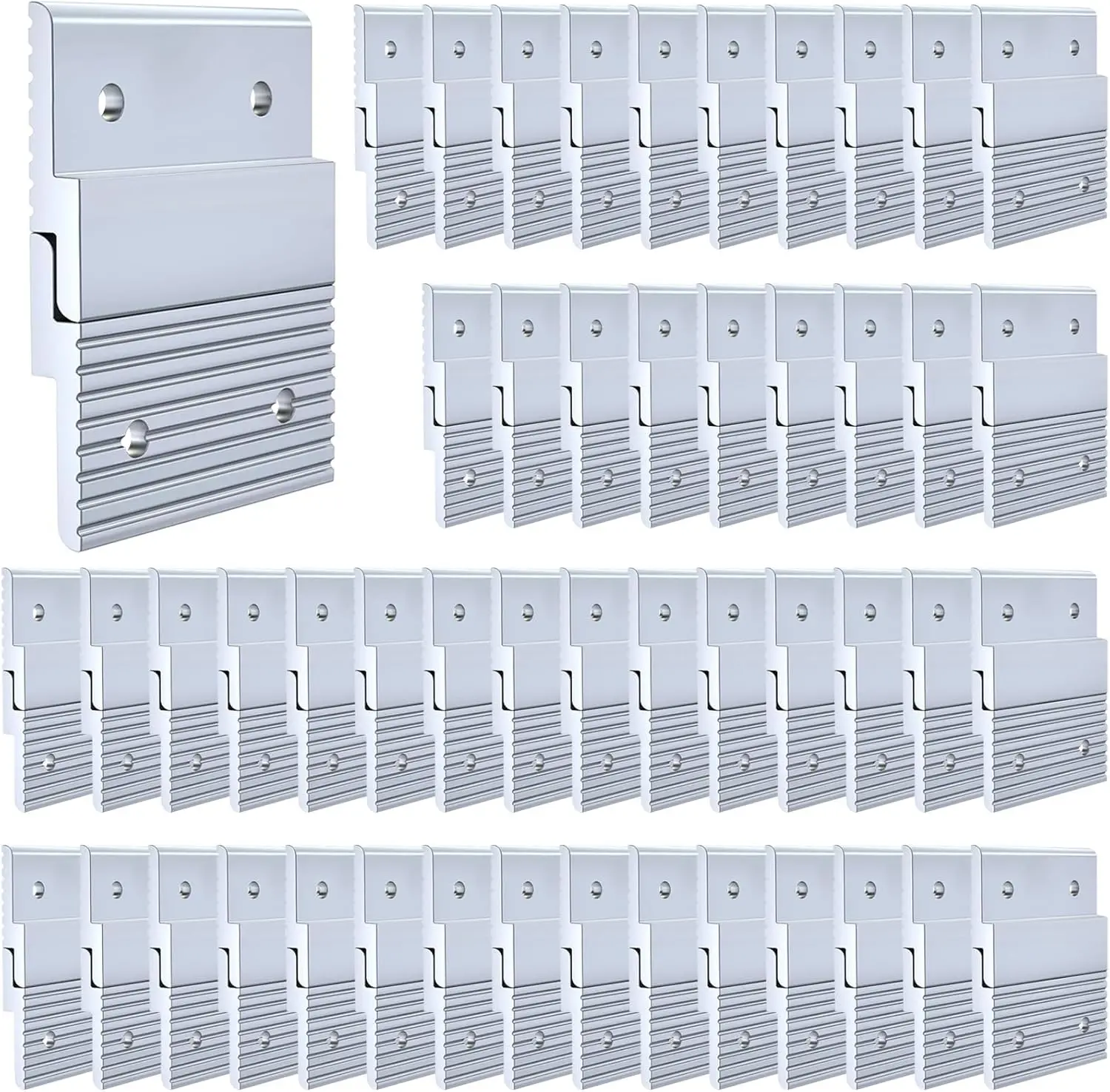 

French Cleat, Aluminum Z Bar with NO Screws, Interlocking Heavy Duty Picture Hangers for Hanging Panel, Whiteboard, Cabinet, She