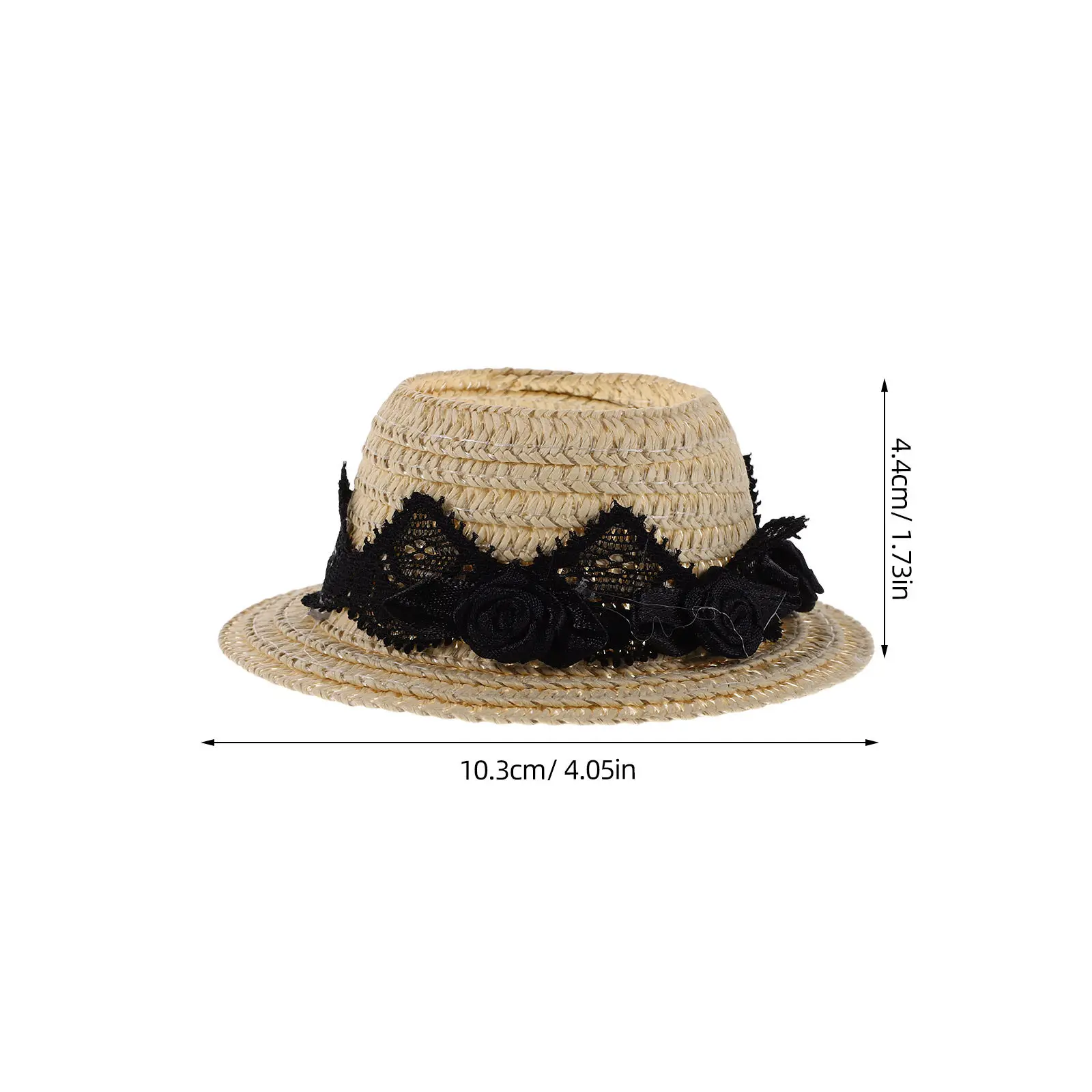 Mini sombreros de 4 piezas con elegante diseño de lazo, accesorios de tela para casa de muñecas, manualidades, decoraciones para fiestas, adornos navideños