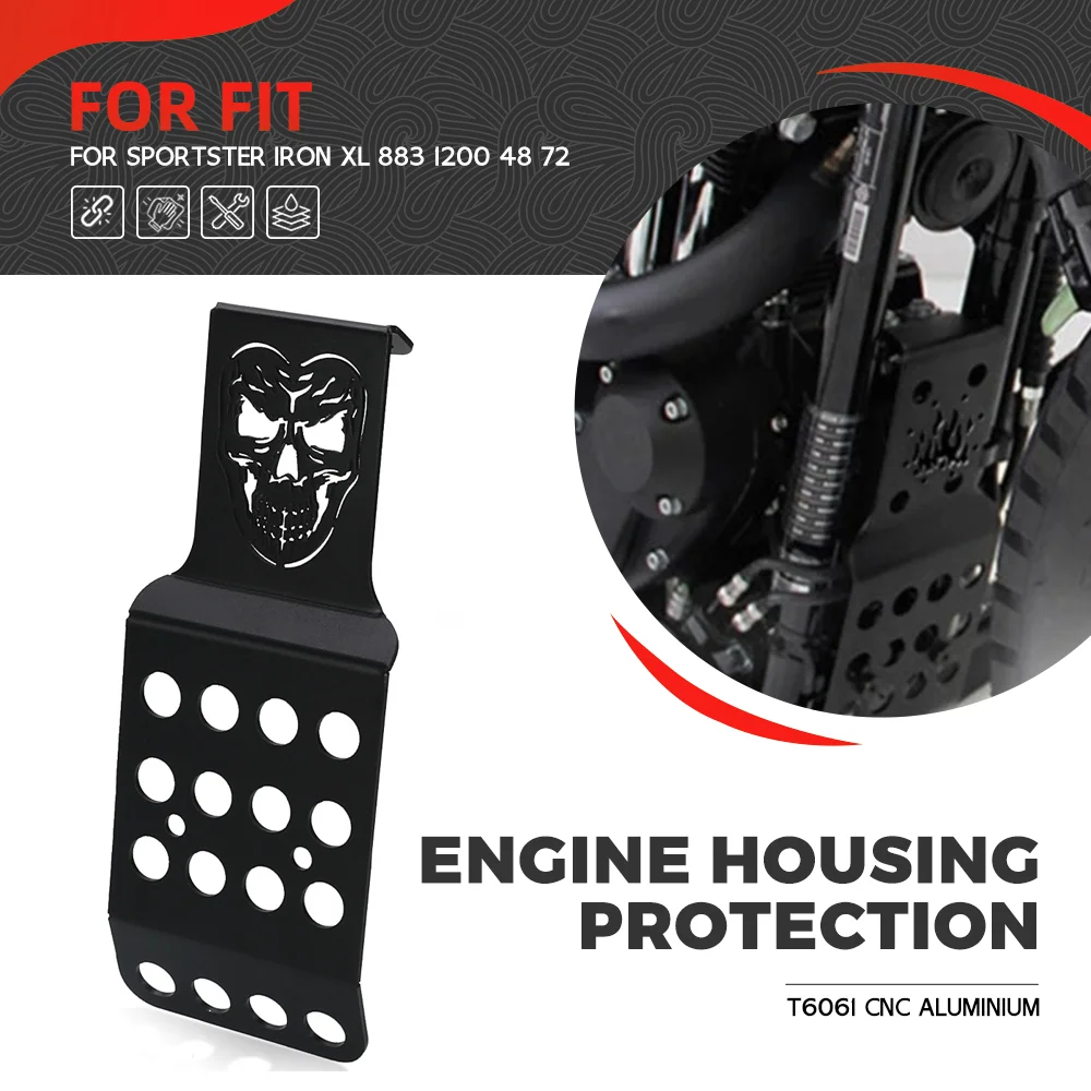 

Motorcycle Accessories Front Motor Housing Protection For Sportster Iron XL 883 1200 48 72 Engine Guard Plate Cover