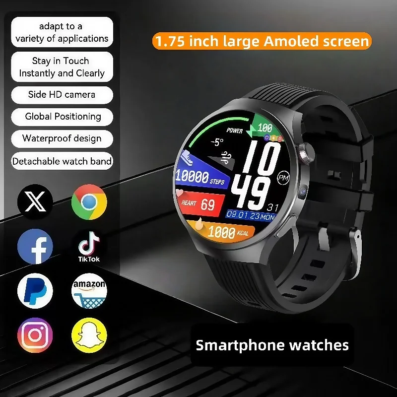 

VP30 Pro Smartwatch – 128GB Storage, 4G , Android 10, 1.5" AMOLED, 1100mAh, IP68 Waterproof