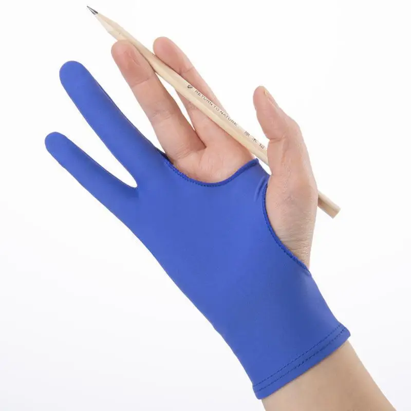 Digitaler Zeichenhandschuh für Ipad, Anti-Mistouch, elastische 2-Finger-Handschuhe, rechte und linke Hand, staubdicht, Kunsthandschuhe,