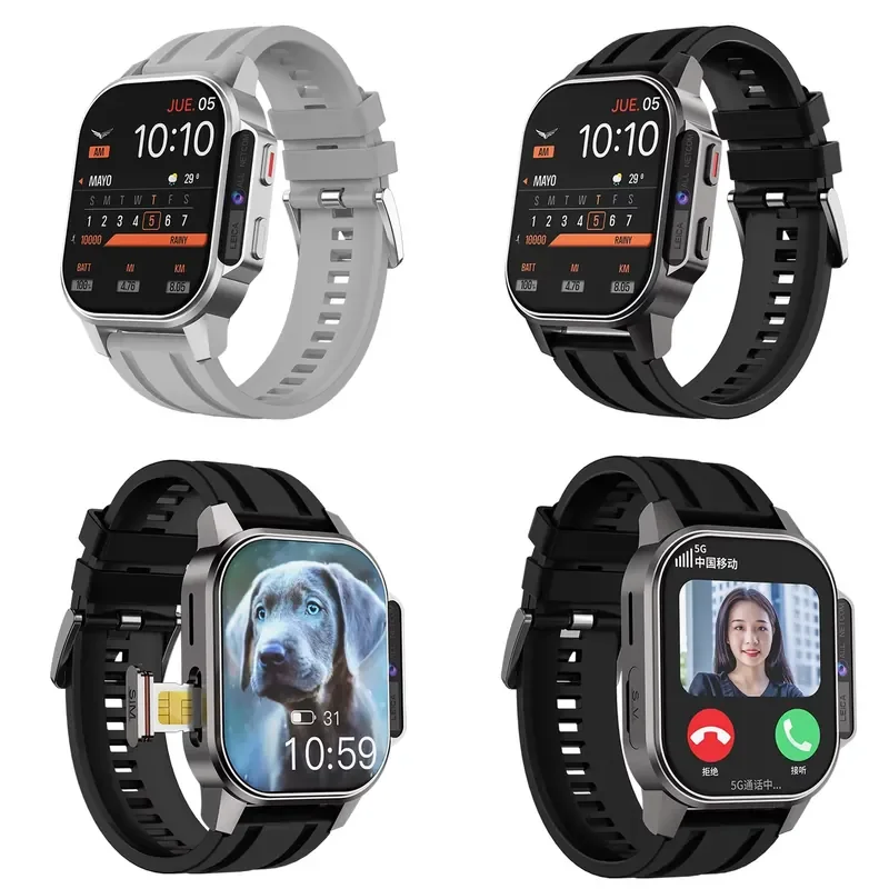 for 2025 B22 Android Smartwatch 4G with SIM 2.04 inch Amoled Camera WIFI Heart Rate Video Calls Sports Health Smartwatch Men