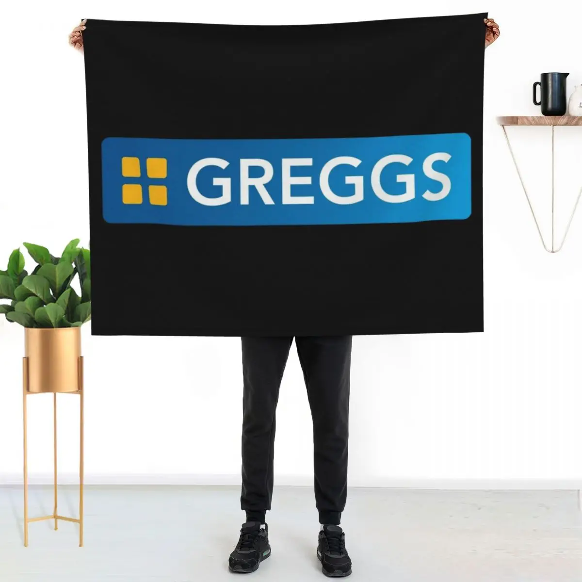 Trending Greggs Logo Throw Blanket Fashion Sofas Luxury Throw Comforter Luxury Designer Plush funny gift Blankets