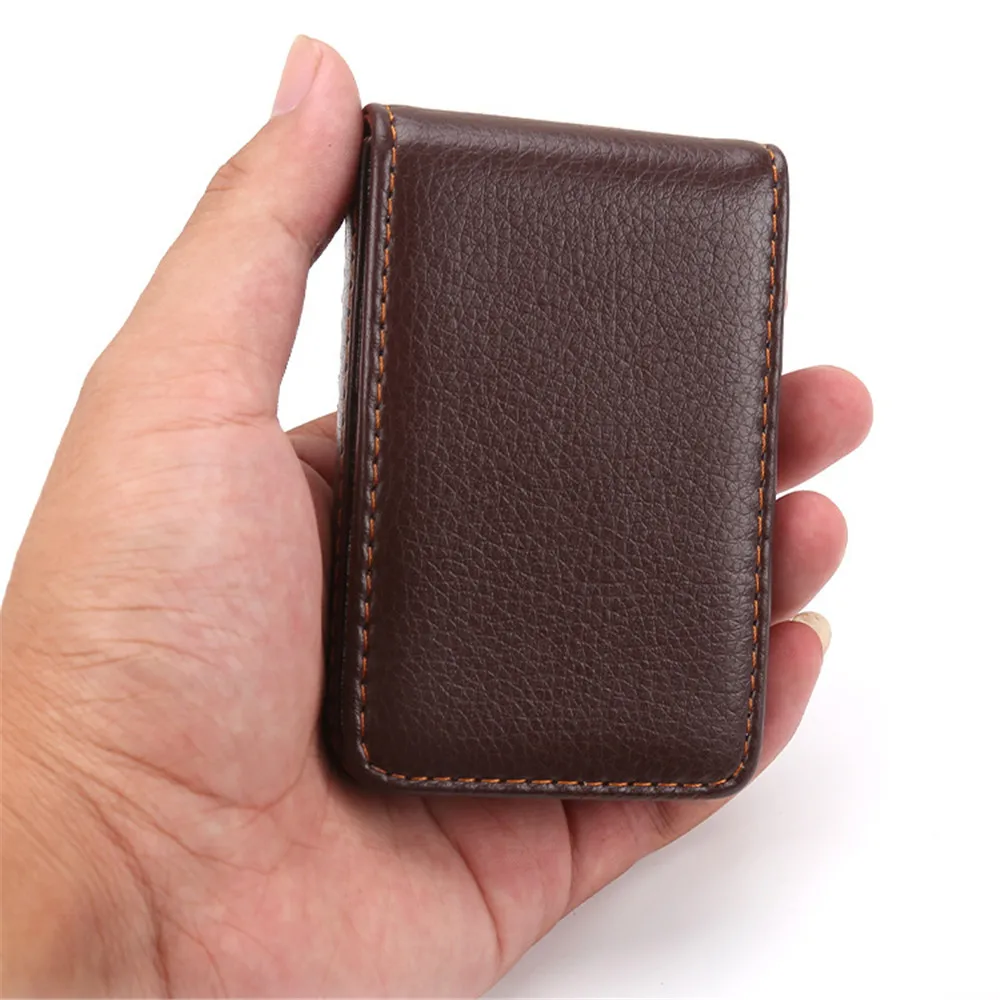 New Business Card Holder Men's Card Id Holders Magnetic Attractive Card Case Box Mini Wallet Male Credit Card Holder Wholesale