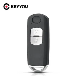 KEYYOU 2 pulsanti astuccio portachiavi a distanza intelligente per Mazda CX-3 CX-5 Axela Atenza con lama di emergenza