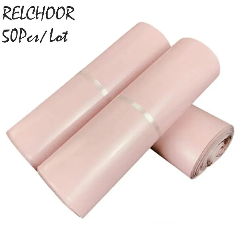 Light Pink Opaque Courier Mailing Packing Bags Thicken 12 Wires Clothing Storage Bag Waterproof Bags PE Material Envelope Postal