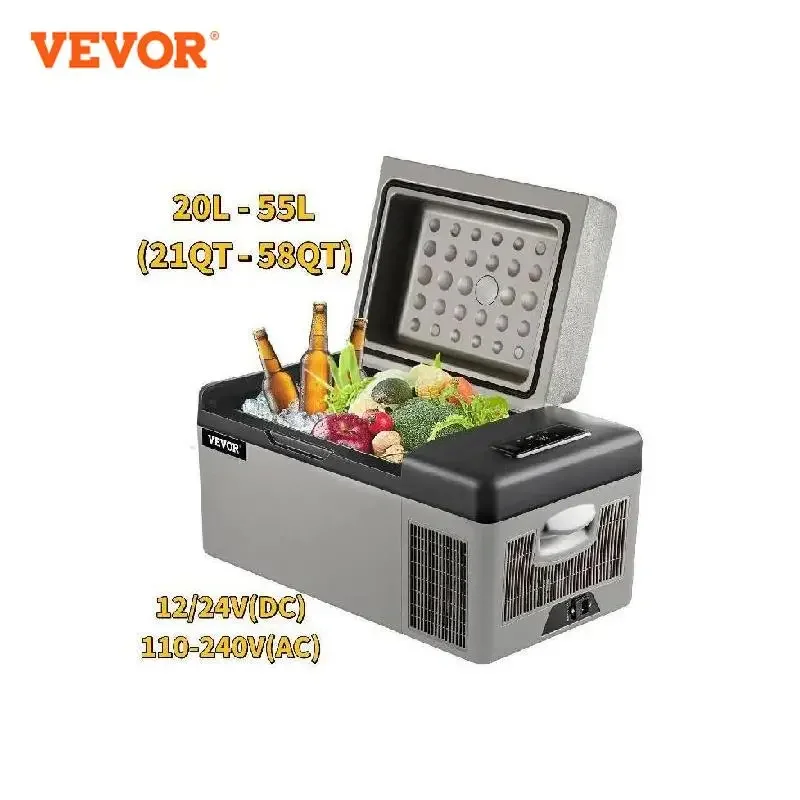 vevor portatil mini car refrigerador geladeira congelador veiculo caminhao rv barco refrigerador 20l 22l 35l 45l 55l 01