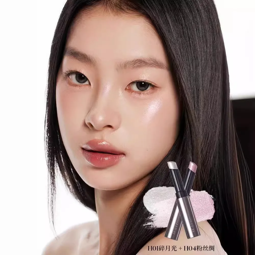 JOOCYEE Jelly Diamond Highlighter Stick Glitter Sparkle Eye Corner Brightener Lying Silkworm Makeup Shimmer Face Highlight Cream