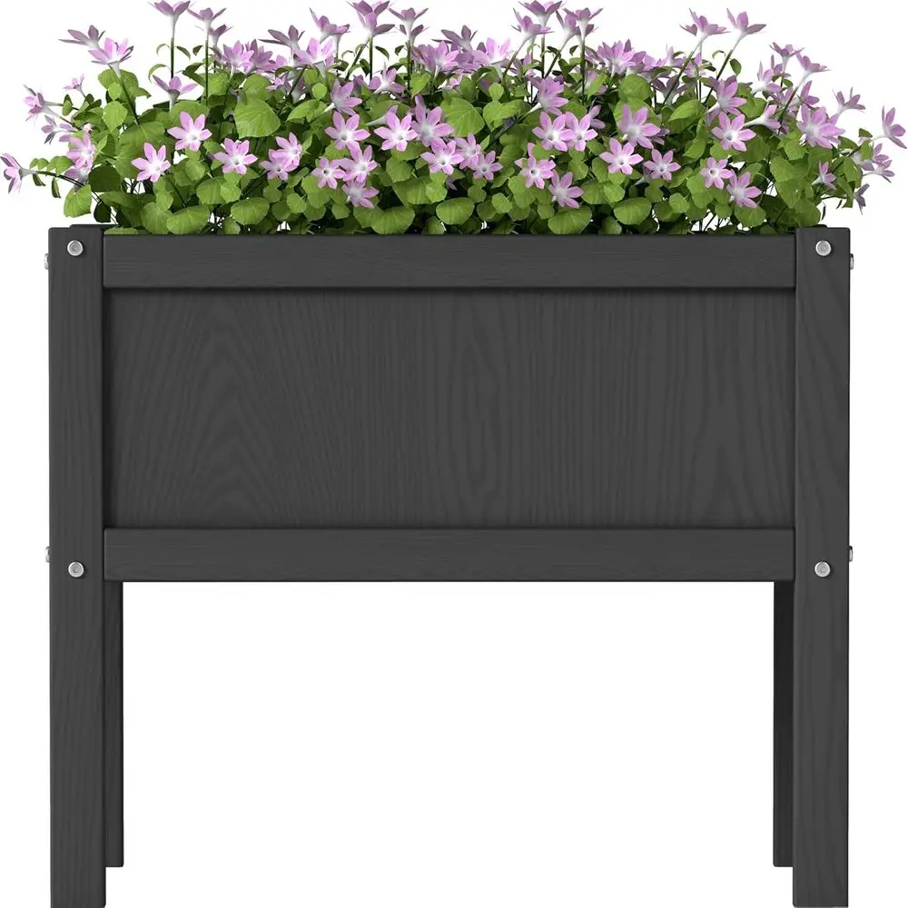 

Приподнятая грядка с дренажем, водонепроницаемый высокий ящик для растений из HDPE, идеально подходит для трав и овощей, подходит для патио, балкона.