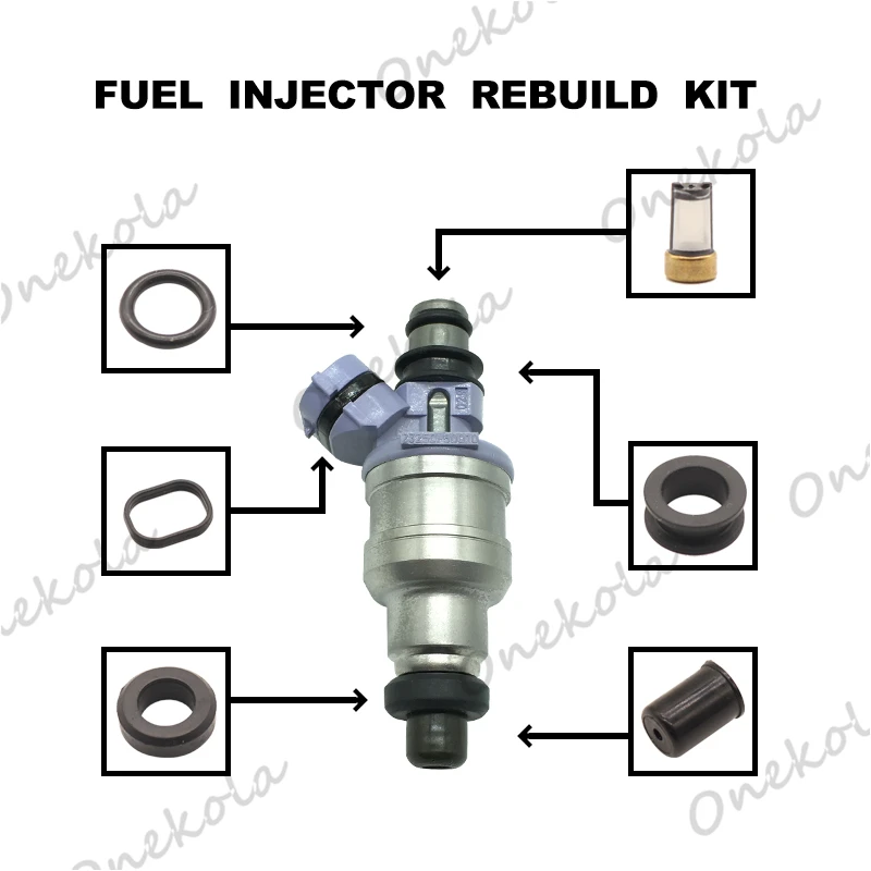 

Fuel Injector repair kit Orings Filters for 23250-50010 FOR TOYOTA LEXUS SUPRA LS400 1UZFE V8 32v 90-93