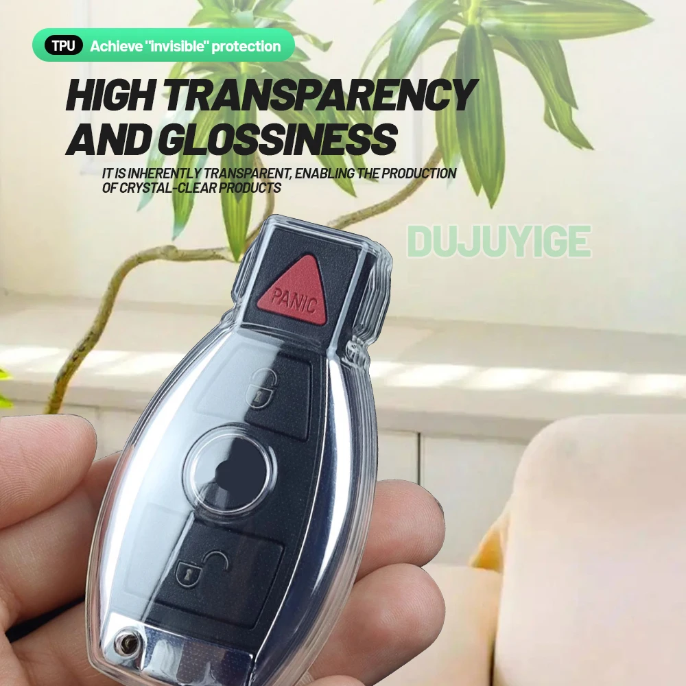 Clear TPU Car Key Case For Mercedes-Benz Sprinter NCV3 W906 2006-2018 Key Fob Cover Protector Shell Auto Accessories 2007 2008