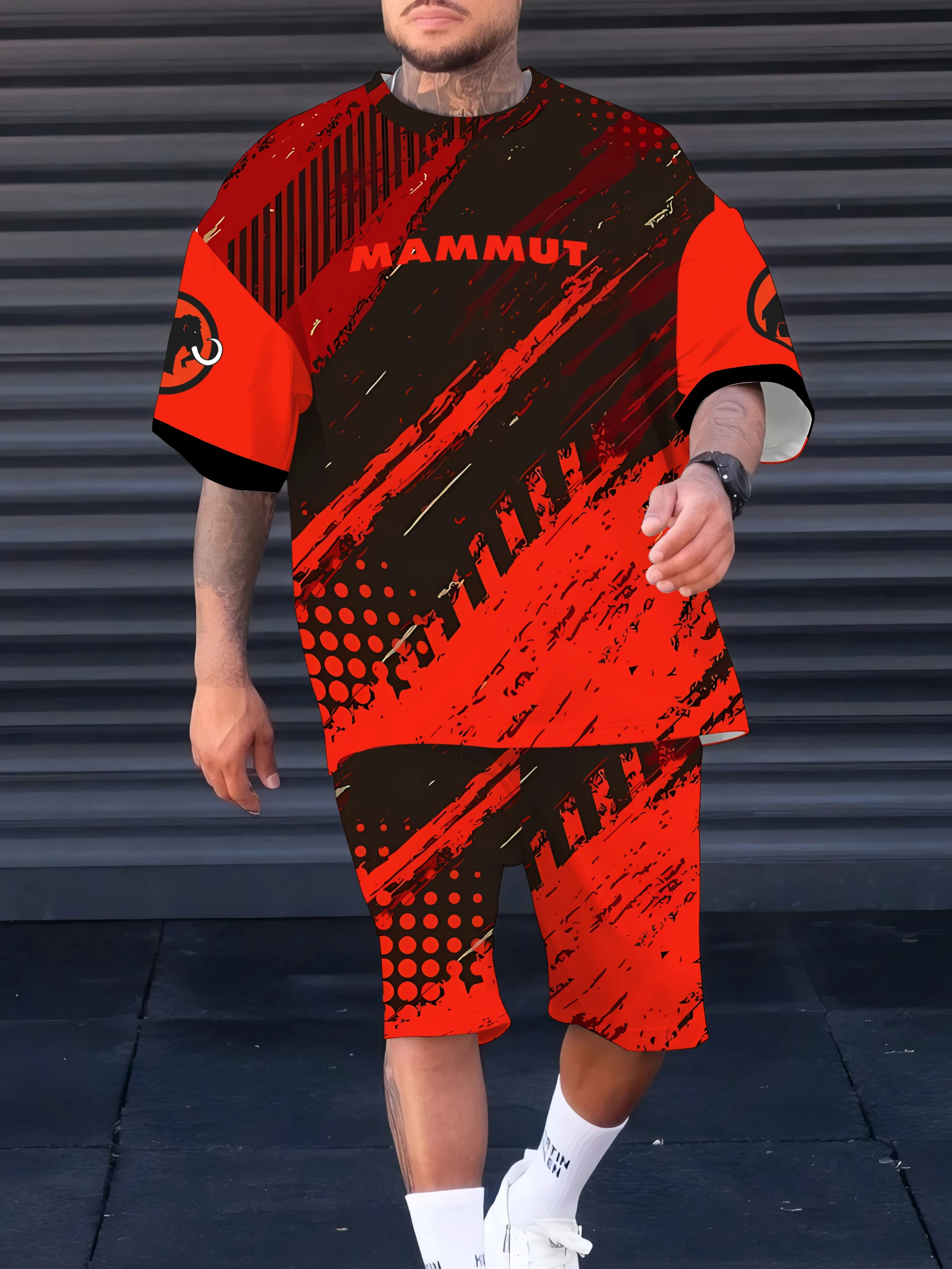 

The 2025 summer new men's suit 3D printed casual and fashionable outdoor streetwear