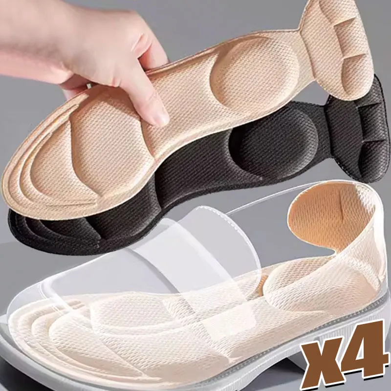 

4/2 шт. стельки из пены с эффектом памяти, удобные дышащие защитные пятки, массажные подушечки для обуви, женские стельки для обуви на высоком каблуке, противоскользящая стелька