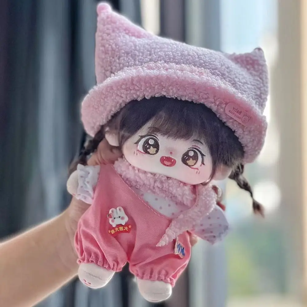 Cat Ear Set 20cm Cotton Doll Dress DIY Clothing Princess Skirt Idol Doll Clothes Pink Dress Up Plush Toy Clothes Prezent dla dzieci