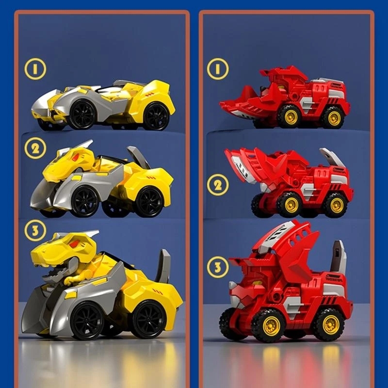 2-in-1 ديناصور تشوه سيارة لعبة سيارة صغيرة لعبة مع المفاصل الفم التراجع سيارة مرحلة ما قبل المدرسة لصالح جودي حقيبة حشو 15UB