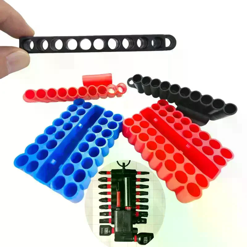 10/22/32 Holes Storage Case Screw Driver Head Drill Bits Stand Case Tool 1/4