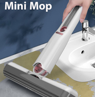 Mini Portable Powerful Squeeze Desktop Kitchen Car Car Cleaning Tool Mop Self-absorbing Folding Home Cleaning Floor Cleaning Mop