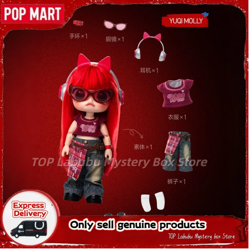 HOT Original POP MART Molly × Yuqi Series 1/8 Series Action Figure