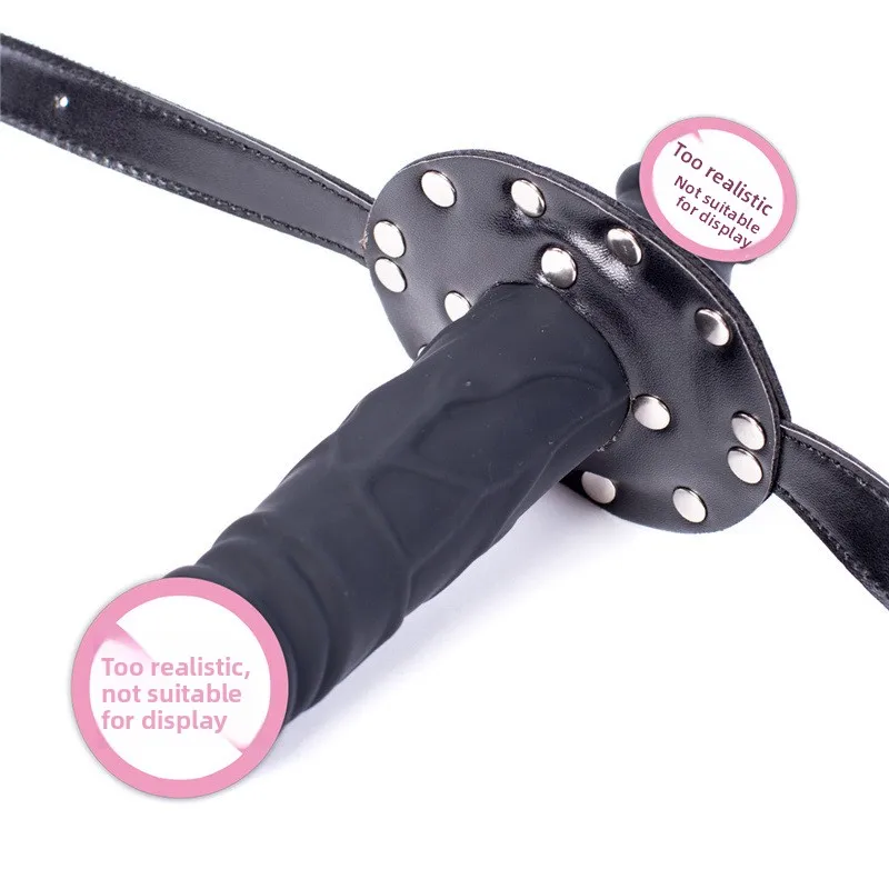 Deep Throat Practice Silikon-Doppelkopfdildo, Mundstopfen, kurz und verlängert, Verkauf von lustigen Mundballen