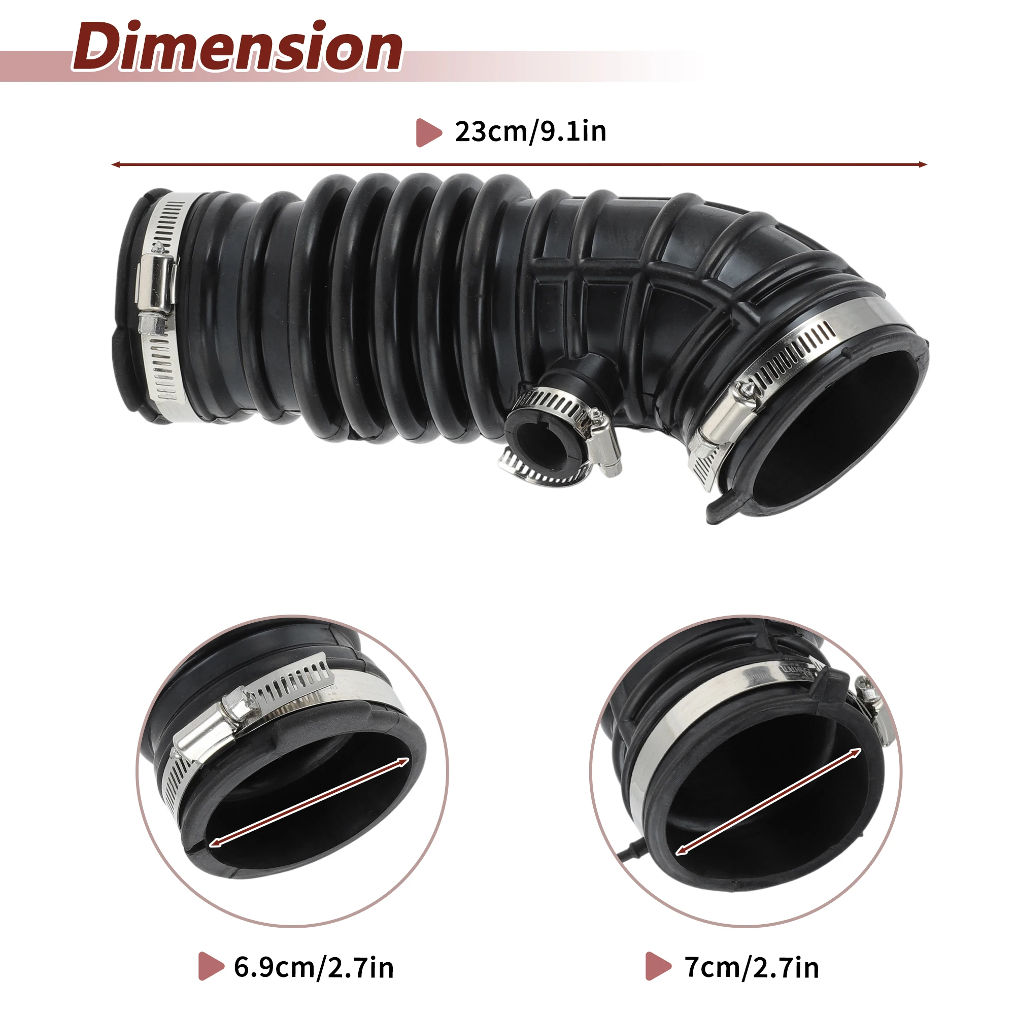 

UXCELL Трубка воздухозаборного шланга с хомутами для Infiniti G37 Q40 Q60 QX50 для Nissan 370Z 2009-2021 Труба впускного канала No 16576EY00A