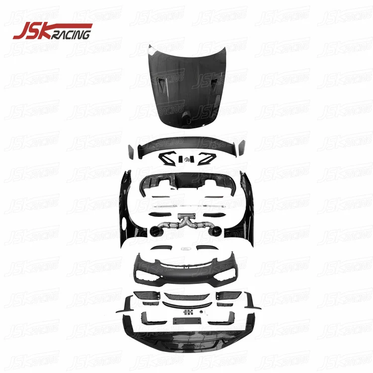 GT4 STYLE HALF CARBON FIBER BODY KITS for 2016-2019 PORSCHE CAYMAN 718