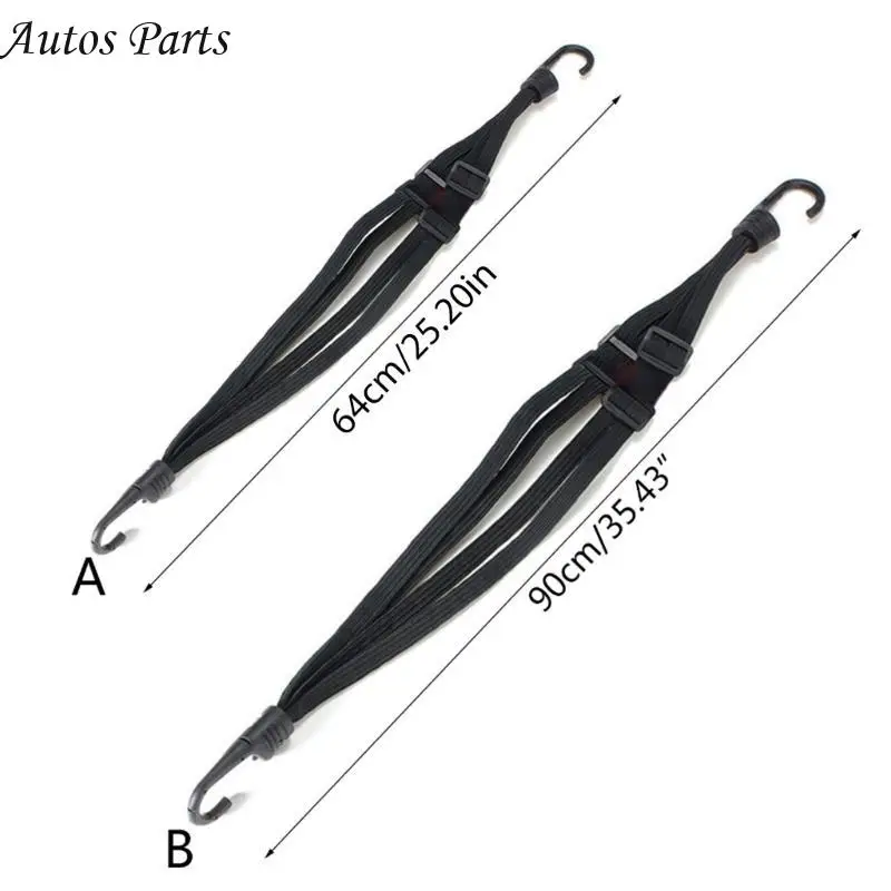 Sangle bagage élastique 57BA avec crochets, corde bagage réglable 60 à 170cm pour le cyclisme