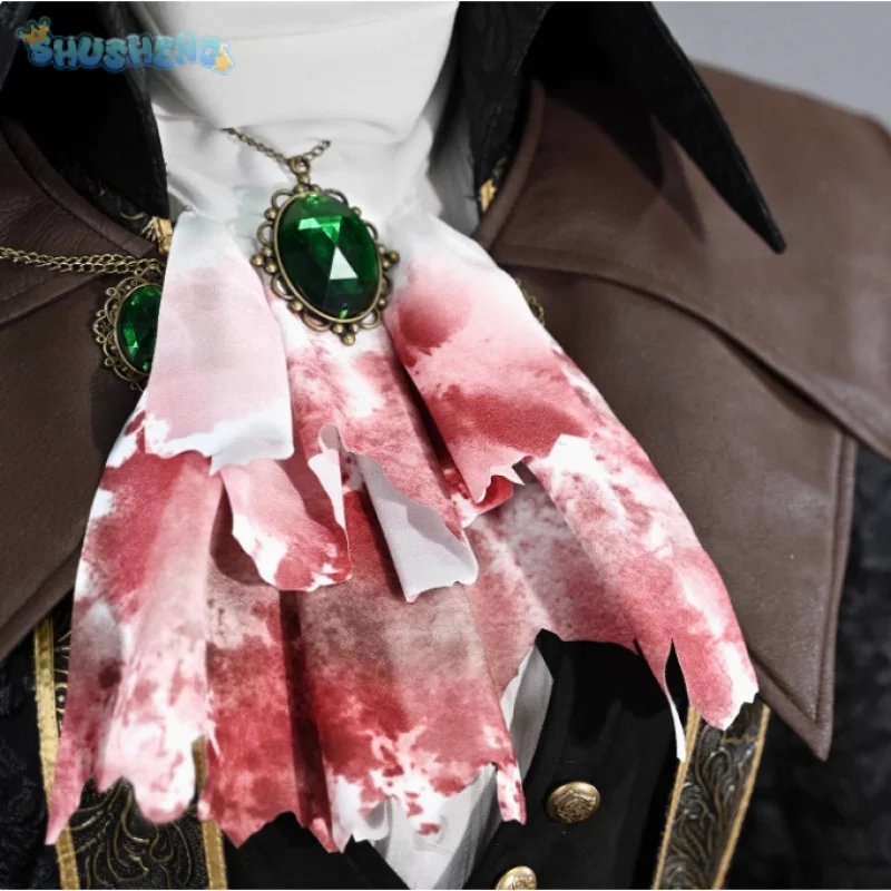 Game Bloodborne Cosplay Lady Maria hunter Astral Clocktower Costume Coat cloak hat shoe cover gloves Man Woman Halloween uniform view 2