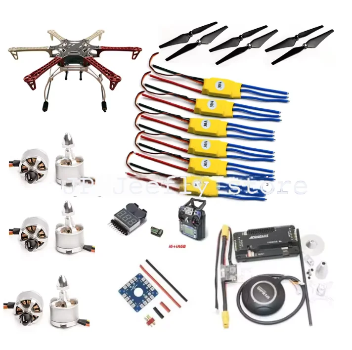 

F550 Hexacopter Frame With Landing Gear kit w/ APM2.8 Flight control 7M GPS A2212 1000KV 30A ESC Flysky FS-i6 TX For Rc Drone