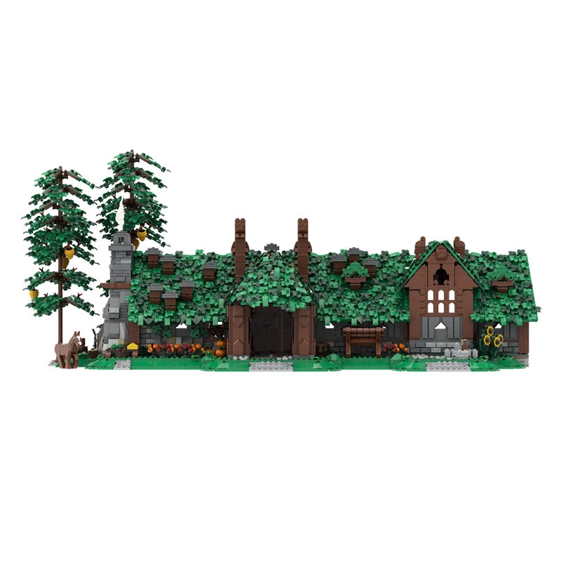 MOC middeleeuwse architectuur diep in het bos Beorn familiehuis model DIY montage bouwsteen speelgoed kinderverjaardagscadeau