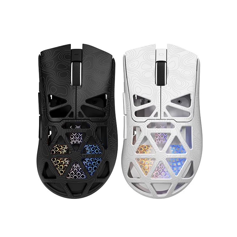 Mouse Gamer Sem Fio Furycube G11 Bluetooth 2.4G com Sensor Paw3311, Design Leve e Vazado, Mouse RGB para PC e Laptop