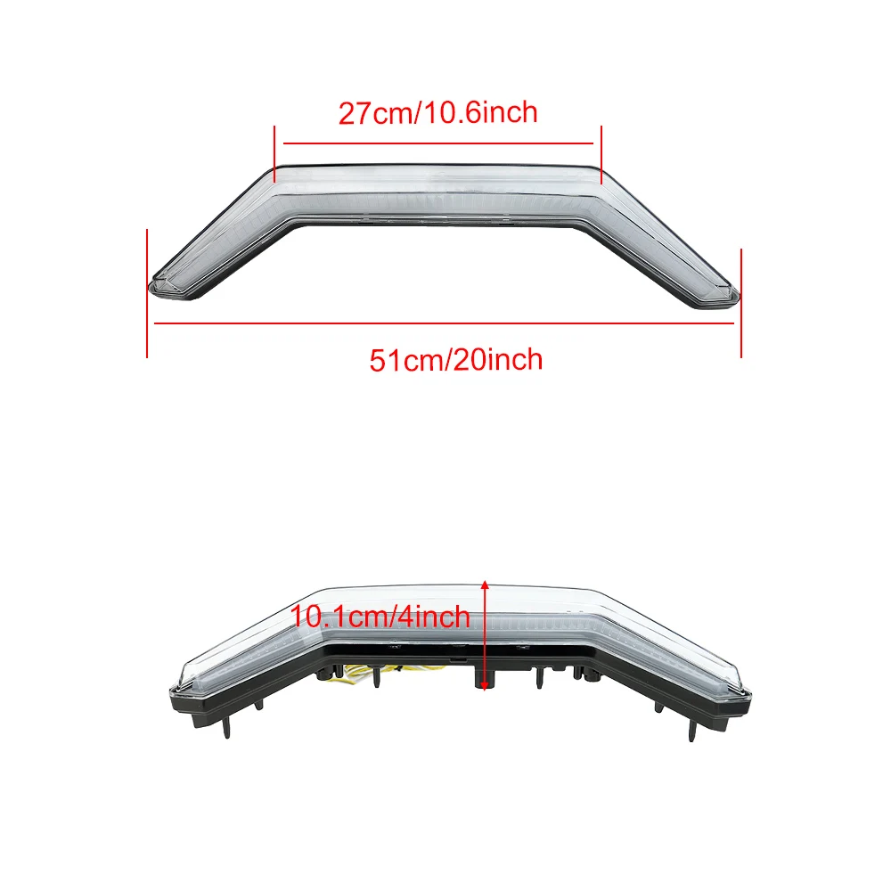 ATV UTV Front Accent Light Turn Signal LED Center Grill Fang Light For Polaris RZR PRO XP/4 2020-2021 RZR PRO R 2022 #2884346