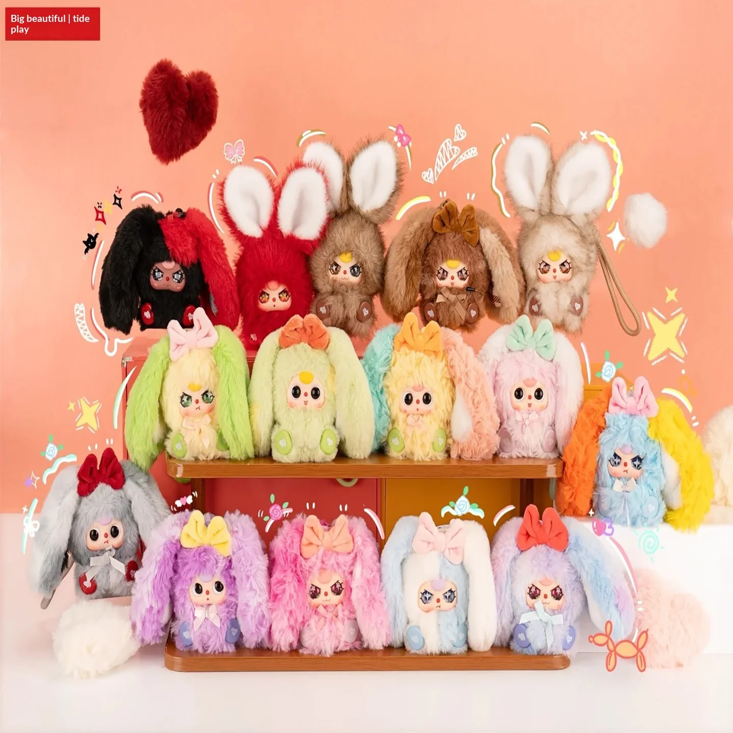 

Подлинная серия Baby Three Alice Bunny Town, 100% сладость, милая виниловая плюшевая кукла, популярный кулон, подарок на Новый год