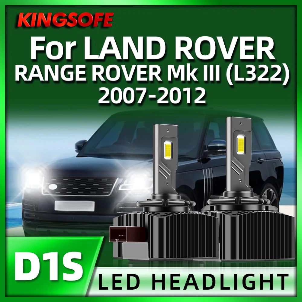 LED Headlight D1S High Bright 30000LM HID 3570 CSP Chips Car Lights For LAND ROVER RANGE ROVER Mk III (L322) 2007 08 09 10 11 12