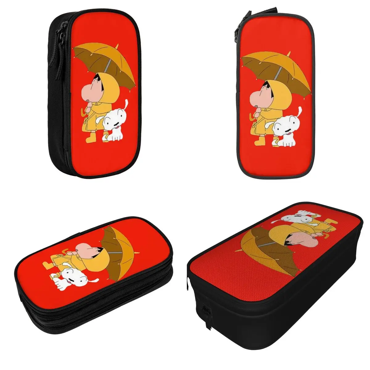 Shinchan & Shiro-estuche de lápices de gran capacidad para niños, bolsa de lápices de crayón Shin-chan, bolsas de lápices, suministros escolares, regalos, papelería