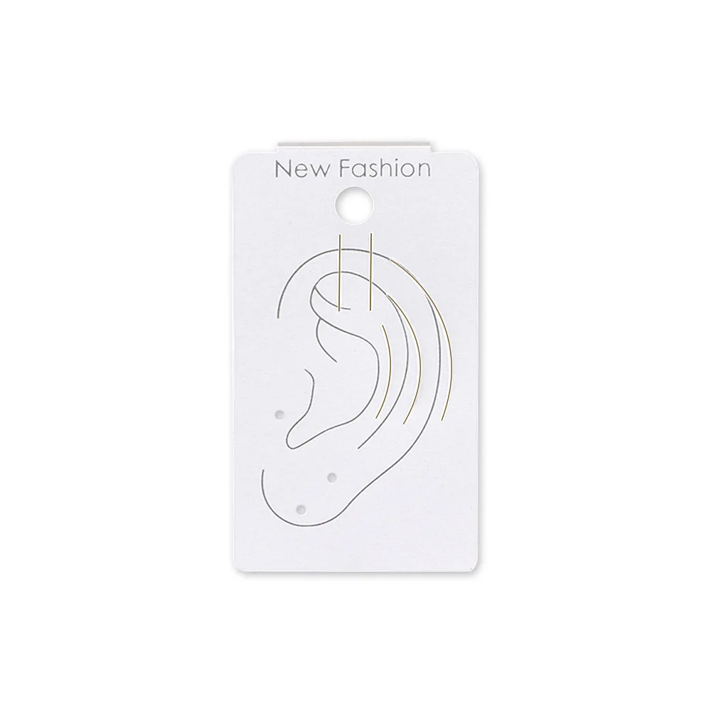 25 قطعة 4x7 سنتيمتر الأبيض المياه برهان الصلب PVC حامل بطاقة العرض لمجموعات الأقراط DIY بها بنفسك مستلزمات تعبئة المجوهرات جاهزة بالجملة