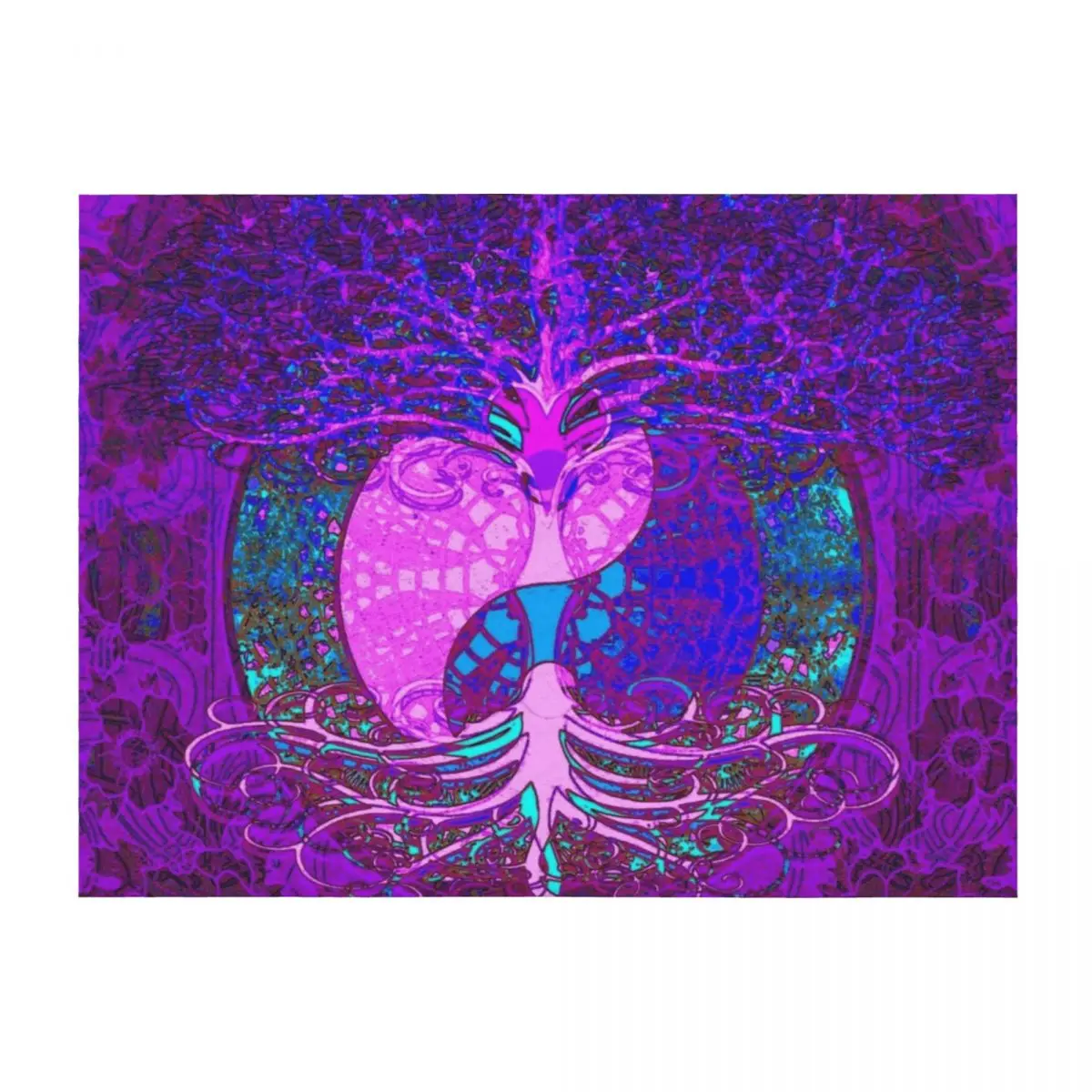 

Tree of Life Energy Yin Yang Throw Blanket Hairys Bed Fashionable Winter beds Vintage Blankets