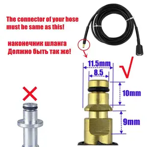 High pressure washer for hose connector, m22 for Karcher K2, K3, K4, K5, K6, K7, car cleaning adapter, nozzle converter 8 Main sales adapter high pressure hose - №2