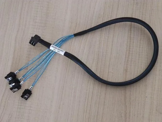 Mini HD SAS SFF-8643 to 4X SATA Reverse Cable 8643 Connect to Backplane and Sata Port Connected to Motherboard