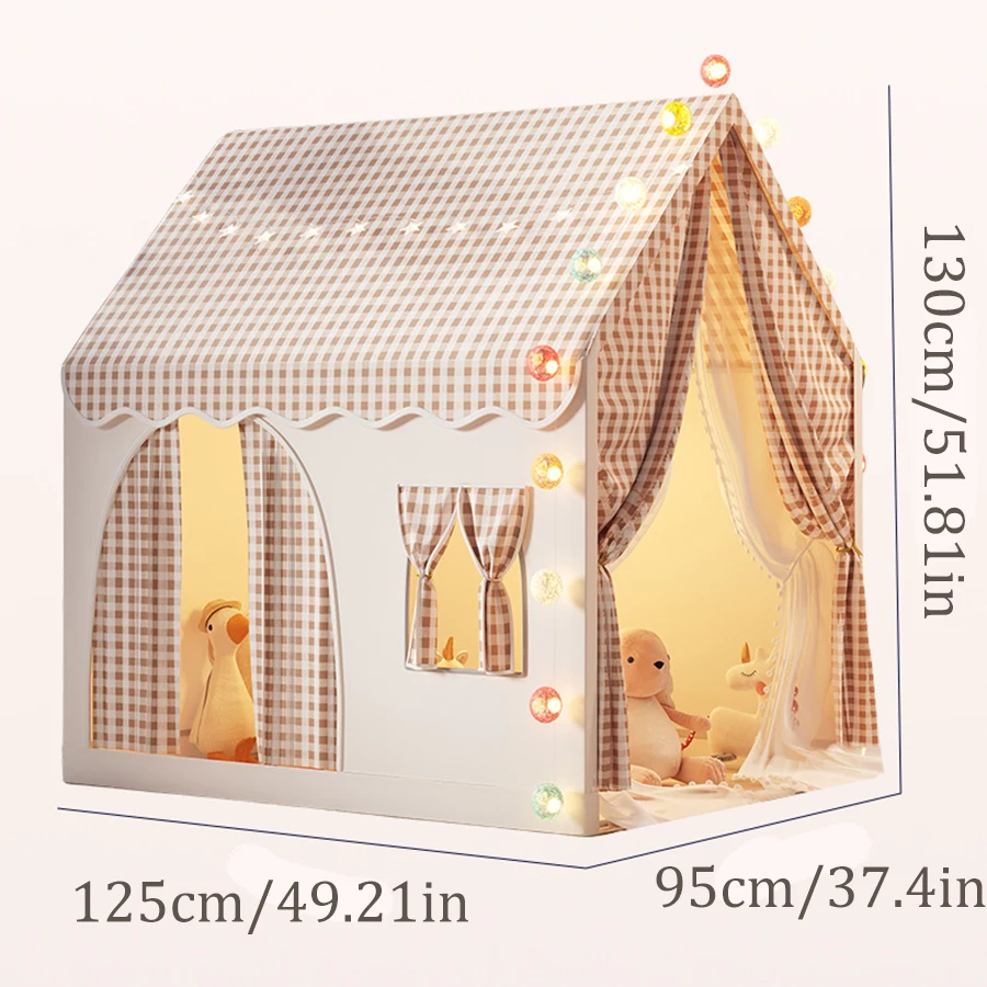 Tente pour enfants style maison classique maison de jeu pour enfants tente portable avec grande fenêtre espace enfant jouets tente cadeau pour les enfants