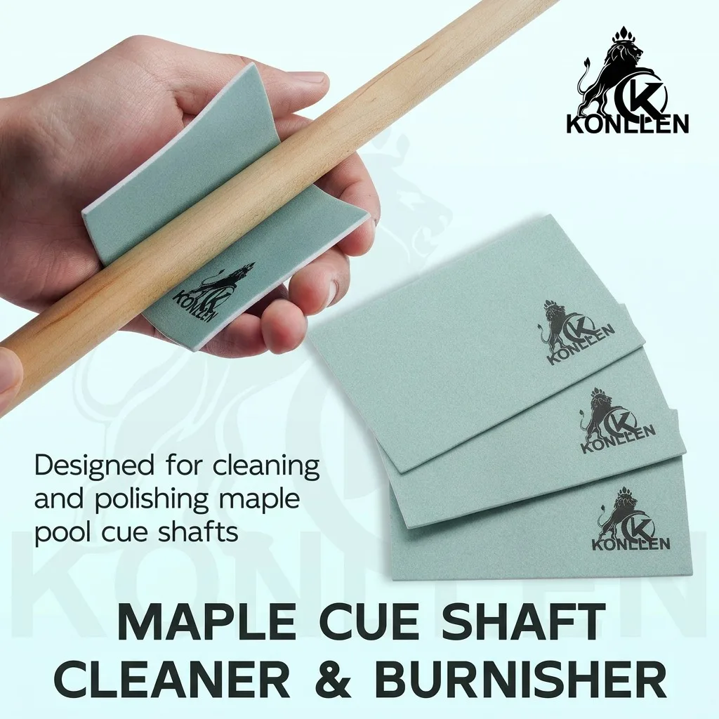 

KONLLEN Pool Cue Shaft Cleaner & Burnisher – Maple Shaft Polishing Tool for Smooth, Low-Friction Stroke & Professional Maintenan