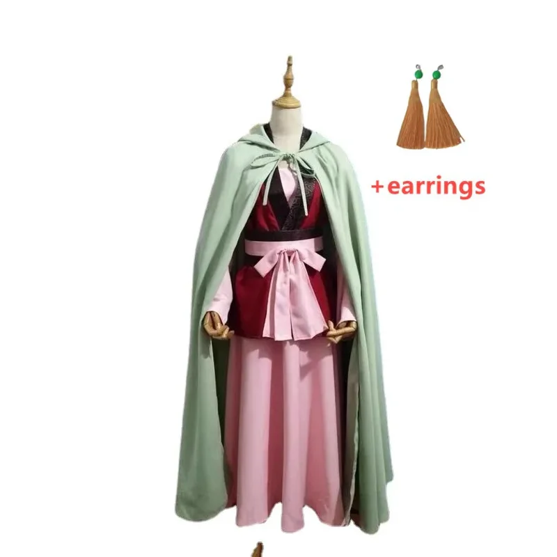 Akatsuki no Yona disfraz de princesa Cosplay Yona del amanecer vestido con capa mujeres Halloween Anime trajes conjunto completo