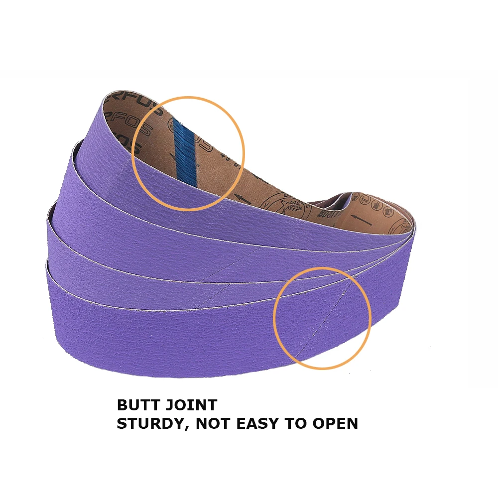 4 個 1000x100mm BORA8 ジルコニア研磨サンディングベルト P40 P60 P80 P120