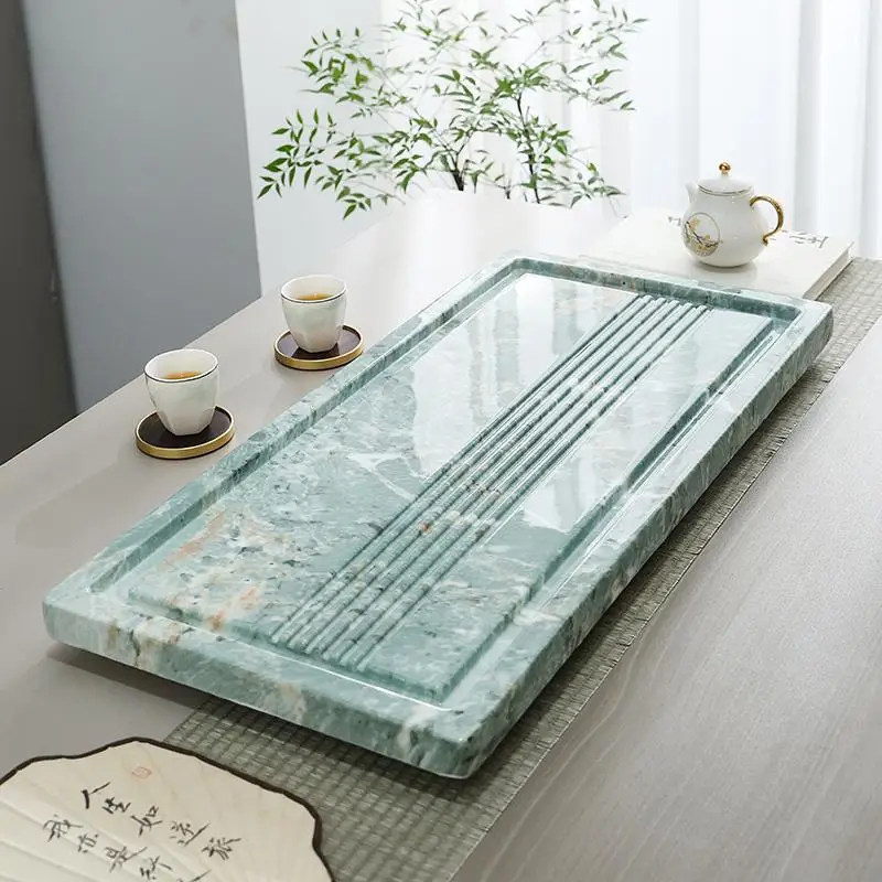 Seiko stone tea tray 2024 new home tea table office light modern high-end exquisite tea tray